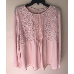Chelsea & Violet Peasant Light Peach blouse